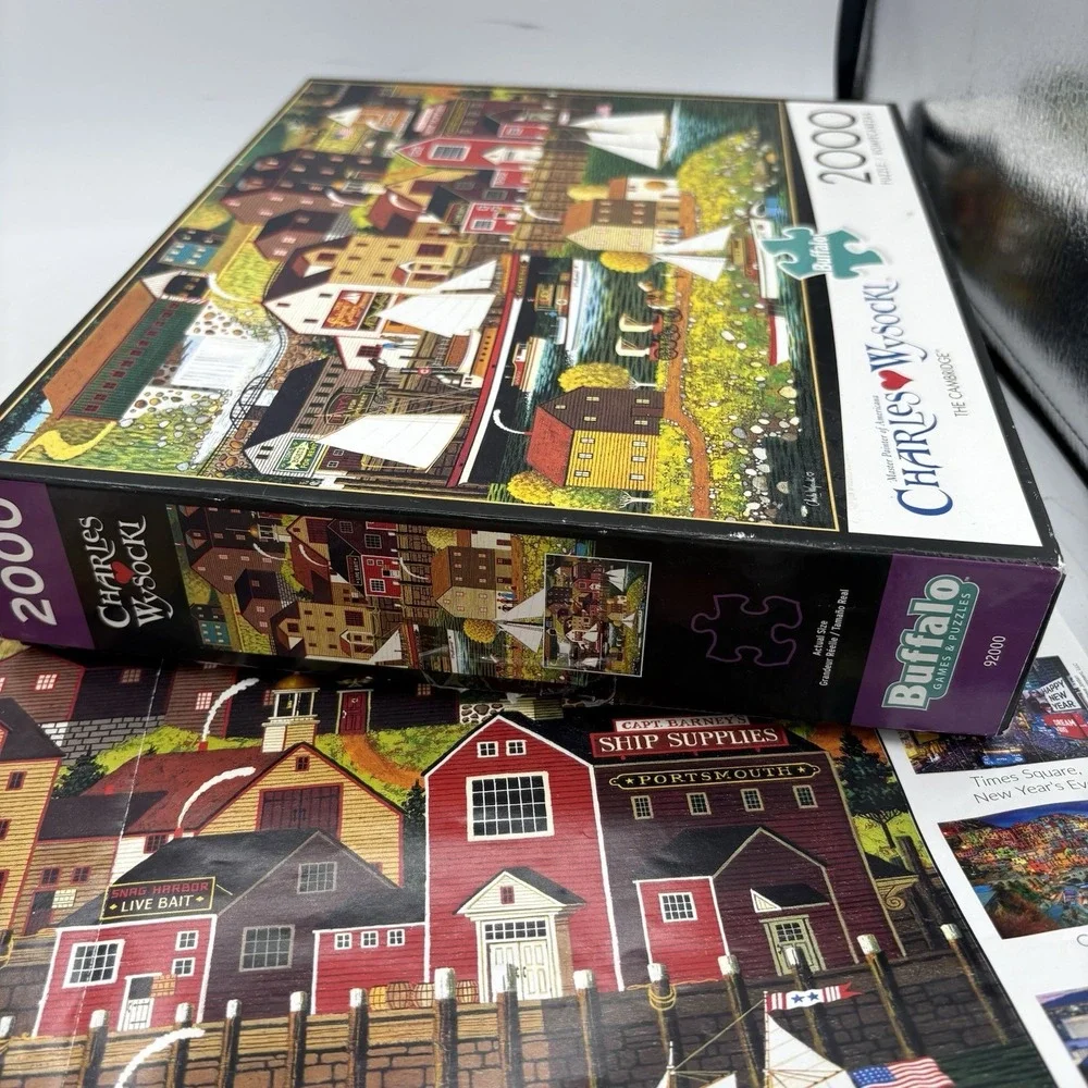 Buffalo Games Jigsaw Puzzle Charles Wysocki The Cambridge 2000 Pieces w Poster
